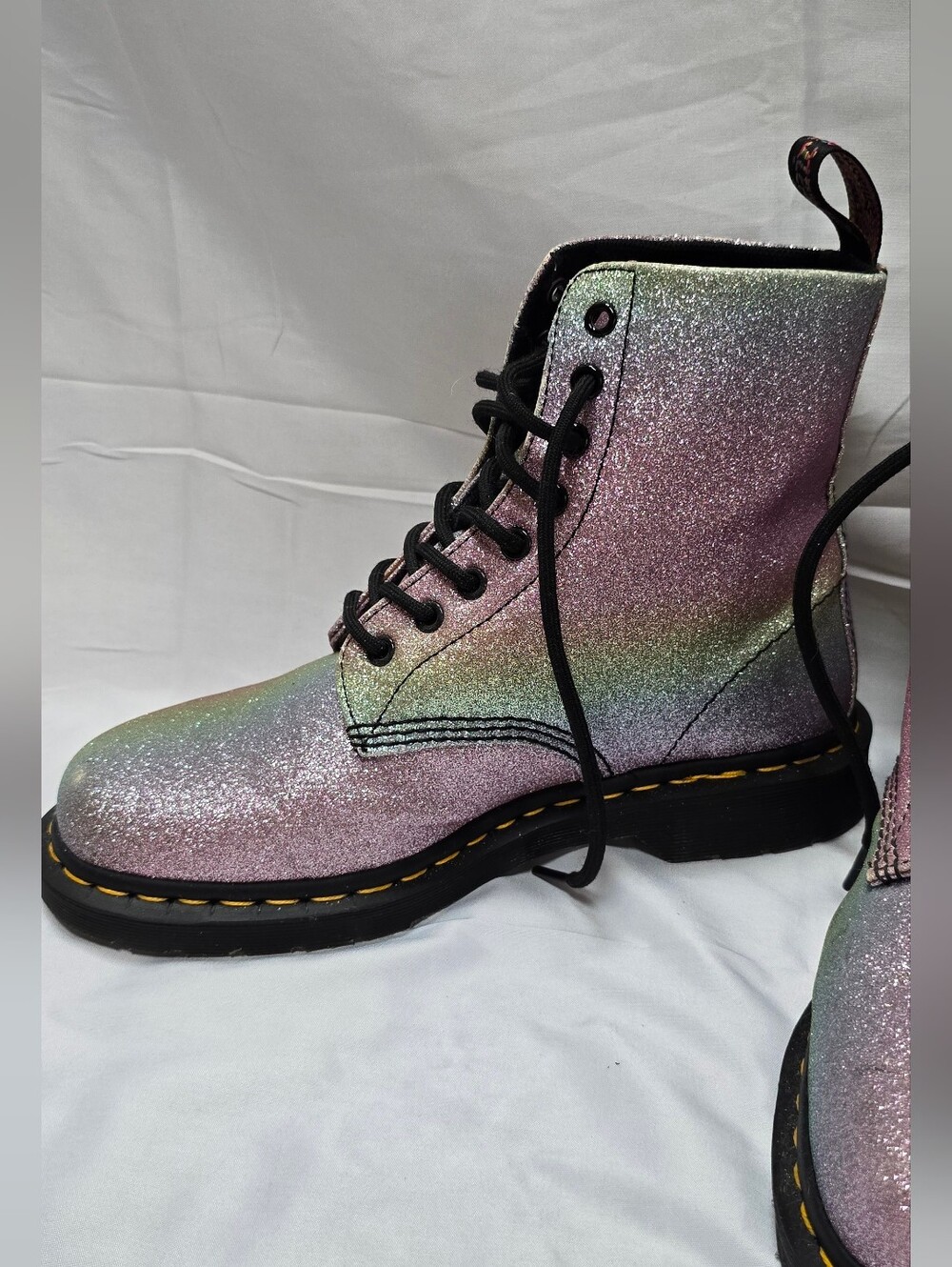 Dr. Martens Rainbow Glitter 1460 Boots Women’s 10 - Picture 3 of 7